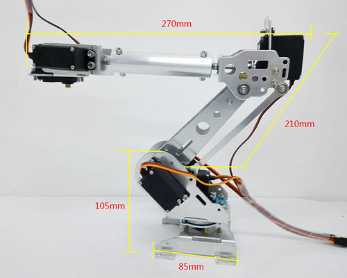 DLT718 Robot Arm 6-Axis 6 Dof Manipulator Industrial Educational Robot Arm + 6 Servos