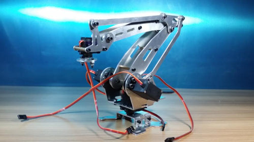 Industrial Robot 528R Mechanical Arm 100% Alloy Manipulator 6-Axis Robot arm Rack with 4 Servos